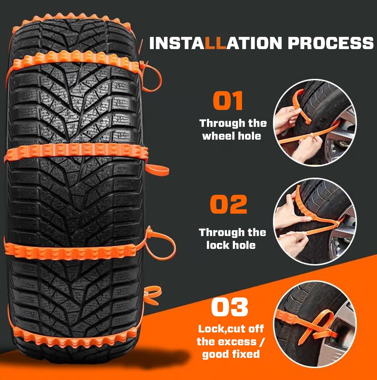 2026 Pre-Holiday Sale 70% ️🔥 SUPTRUCK™ Anti-Slip Snow Tire Zip Straps For Vehicles (10Pcs/Box)
