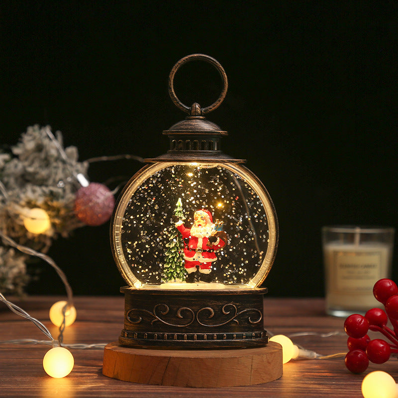Christmas LED Snow Globe Swirling Lantern