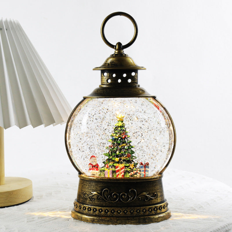 Christmas LED Snow Globe Swirling Lantern