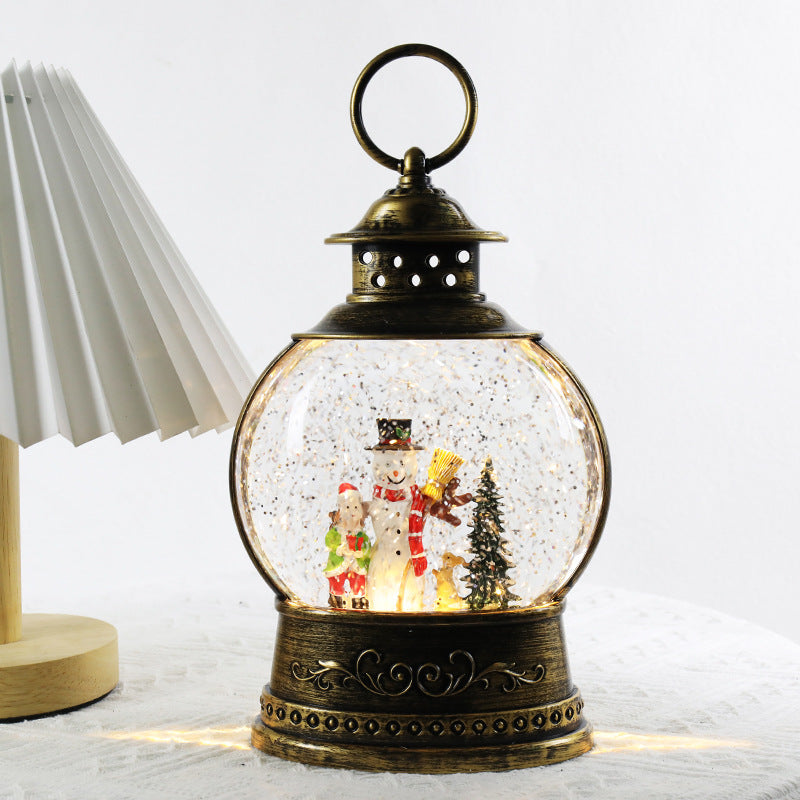 Christmas LED Snow Globe Swirling Lantern