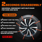 2026 Pre-Holiday Sale 70% ️🔥 SUPTRUCK™ Anti-Slip Snow Tire Zip Straps For Vehicles (10Pcs/Box)