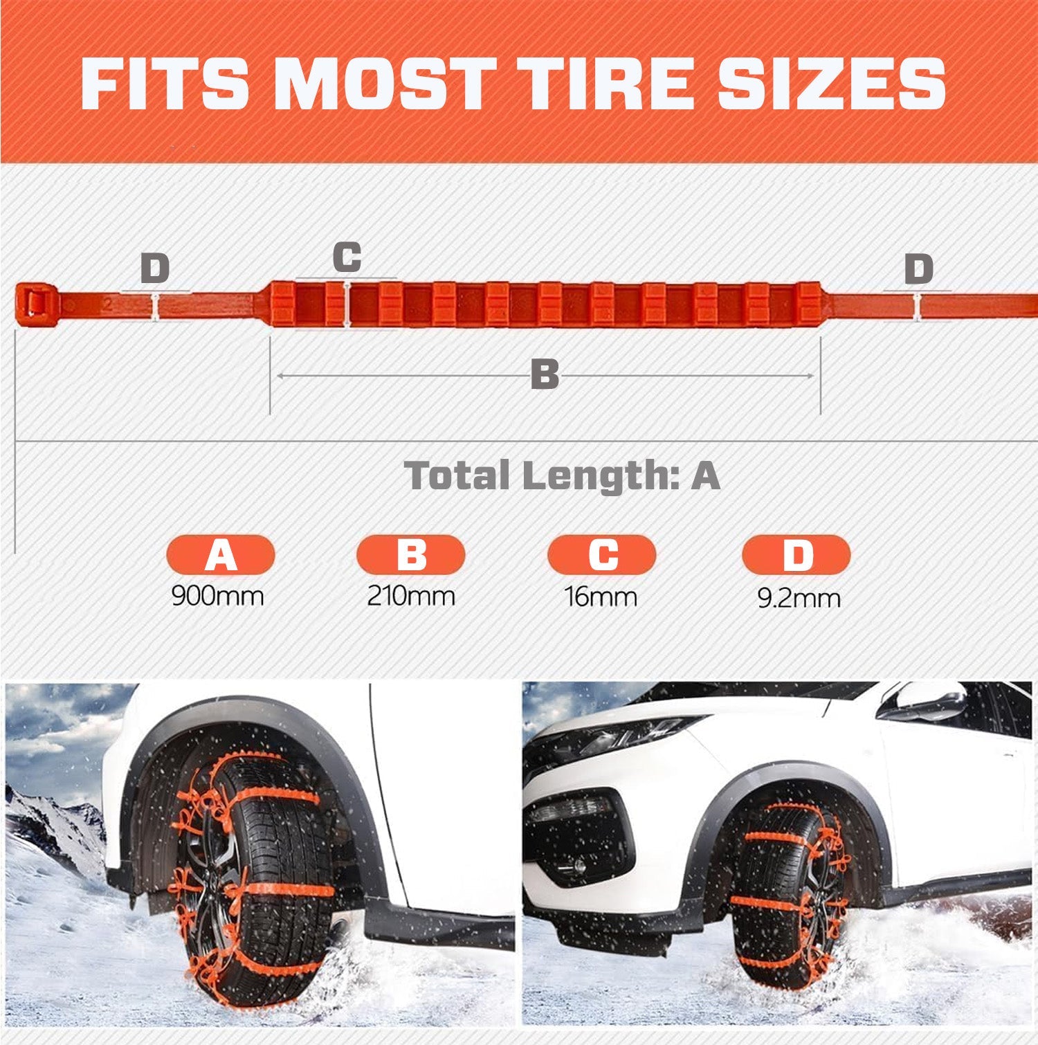2026 Pre-Holiday Sale 70% ️🔥 SUPTRUCK™ Anti-Slip Snow Tire Zip Straps For Vehicles (10Pcs/Box)
