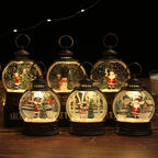 Christmas LED Snow Globe Swirling Lantern